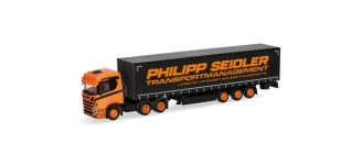 Herpa 320139 - H0 - Scania Gardinenplanen-Sattelzug CR 20 Philipp Seidler